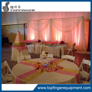 2017 Topfinger foil back stand pipe stage and Draped Background curtain for events decoration - Product Image 6