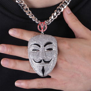 <span class=keywords><strong>Película</strong></span> <span class=keywords><strong>V</strong></span> para <span class=keywords><strong>Vendetta</strong></span> Collar <span class=keywords><strong>de</strong></span> joyería con colgante <span class=keywords><strong>de</strong></span> cara <span class=keywords><strong>de</strong></span> circón <span class=keywords><strong>de</strong></span> gran tamaño - Product Image 4
