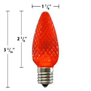 LED C9 Strawberry Christmas Tree Red Replacement Bulbs