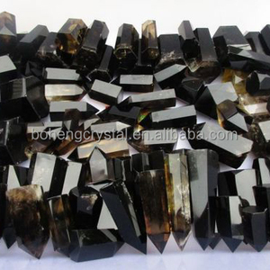 Khói tự nhiên Citrine Thạch Anh Tinh Thể màu đen Điểm <span class=keywords><strong>Madagascar</strong></span> Đánh Bóng - Product Image 1