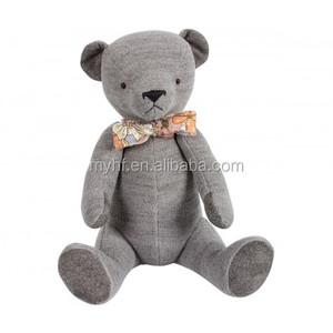 Super soft colore grigio Lavorato A Maglia orsacchiotto di peluche come regalo Neonato - Product Image 1