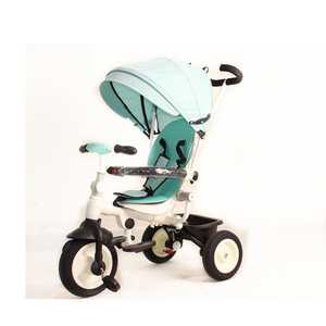 El Mejor <span class=keywords><strong>Triciclo</strong></span> Inteligente para Bebés de 1 Año/<span class=keywords><strong>Triciclo</strong></span> Plegable 4 en 1 con Manillar/Ruedas de Goma Triciclos Verdes para Bebés en Venta - Product Image 4