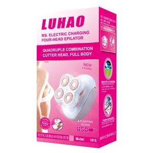 Épilateur Kemei PG-1915 rose pour femmes, 4 lames rotatives en acier inoxydable, épilateur corporel pour femmes, rasoir pour poils féminins, fournisseur de qualité - Product Image 5