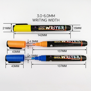Marcador de Tiza Líquida de Neón No Tóxico de <span class=keywords><strong>Marca</strong></span> Propia OEM para Pizarras, Cartón Negro - Product Image 4