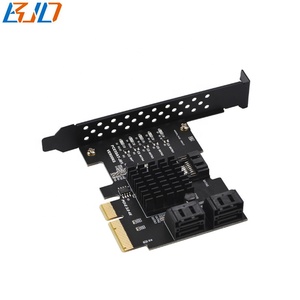 5 Ports <span class=keywords><strong>SATA</strong></span> 3.0 7Pin Connecteur vers PCI Express X4 PCI-E 4X Adaptateur Expansion Riser Card 6Gbps JMS585 pour Disque Dur - Product Image 4