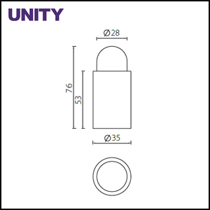 UNITY DSA28 <strong>Door</strong> <strong>Stop</strong> <strong>Wall</strong> Mount Alu Alloy <strong>Door</strong> <strong>Stop</strong> - Product Image 2
