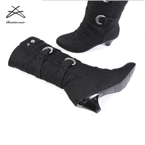 2018 최신 디자인 예쁜 여성 신발 숙녀 하프 부츠 발목 부츠 중국 - Product Image 5
