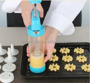 16 Disks Cookie Press Machine Tool Sugar Paste Sugarcraft Tool Extruder Cake Decoration For Kitchen Cookie Bake Tools