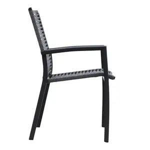 Outdoor Dining Chair Commercial Aluminum Outdoor Dining Chair Garden Furniture Garden Rope Chair