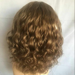 Parrucca Ebraica in <span class=keywords><strong>Capelli</strong></span> Umani Vergini 100% con Top in Seta, Parrucche Kosher per Donne Bianche - Product Image 1