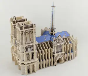 personnalisé structure en bois puzzle jouet de notre dame de paris