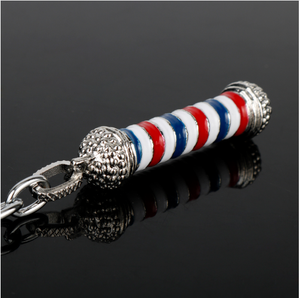 Nuevo Llavero de Moda con Diseño 3D de Poste de Barbería, Colgante de Poste de Barbería, Llavero de Hip Hop para Peluqueros - Product Image 5