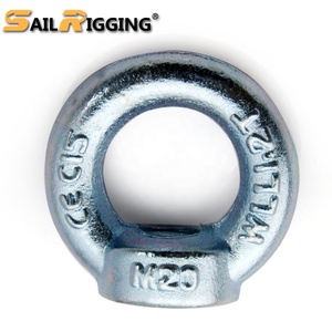 Din582 C15 Carbon Steel Forged Eye Bolt With Nut Galvanized M16 Din 582 Ring Nut Din582 Anchor Lifting Eye Nuts