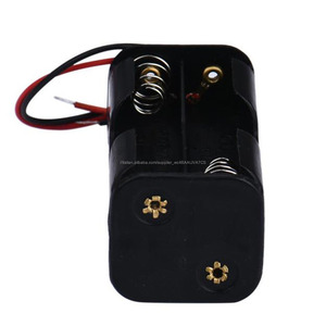 Plastica nera cellulare 4xAA (<span class=keywords><strong>UM</strong></span>-* 4) 6 v Battery Holder Box Caso back to back - Product Image 2