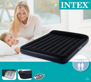 Lit d'air <span class=keywords><strong>double</strong></span> <span class=keywords><strong>gonflable</strong></span> <span class=keywords><strong>Intex</strong></span> 66769, <span class=keywords><strong>matelas</strong></span> de camping avec oreiller, lit d'air classique - Product Image 6