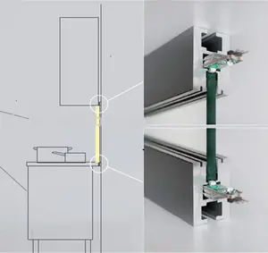 3.3ft Ondiepe Inbouw Aluminium Led Kanaal Brief Voor 6/7/8Mm Glas Plank Verlichting