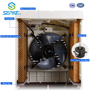 Meilleure vente 200W 4500M3/H 50-90 Type de coussin de refroidissement en nid d'abeille Climatisation environnementale - Product Image 5