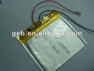 3.7V 80 mah ultraince lipo hücre 085046 Tek - Product Image 1