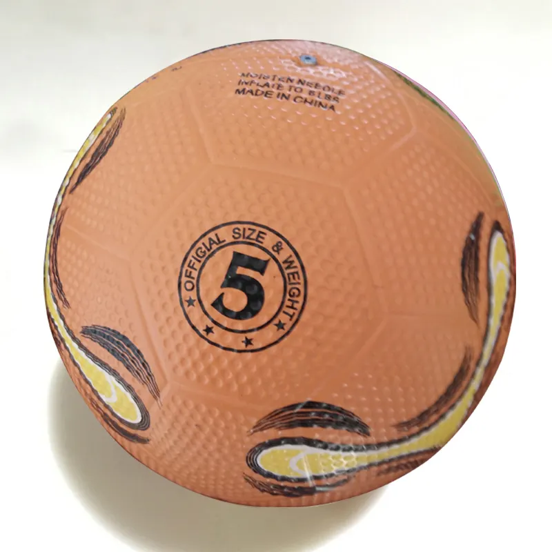 Atacado padrão impresso de futebol bola de futebol inflável de borracha durável