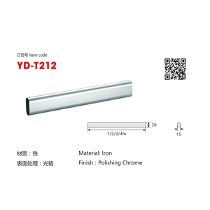 30*15mm Fer Tube d'acier ovale penderie tiges/tuyau vêtements penderie de vêtements - Product Image 2