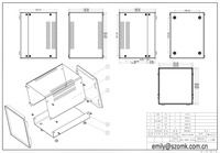 Boîtier métallique pour électronique, GPS, ABS, boîtier métallique de bureau, boîtier métallique pour projet