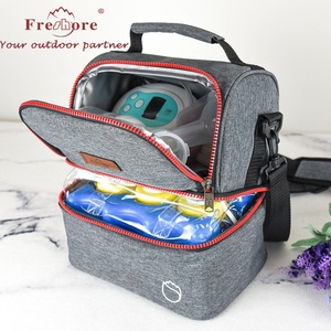 Polyester Breast Milk <strong>Cooler</strong> Bag Contoured <strong>Ice</strong> <strong>Pack</strong> Fits 6 Breastmilk Baby Bottles Insulated Portable Tote Bag <strong>for</strong> Nursing - Product Image 2