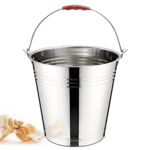 Multi sizes water bucket stainless steel metal bucket water bucket