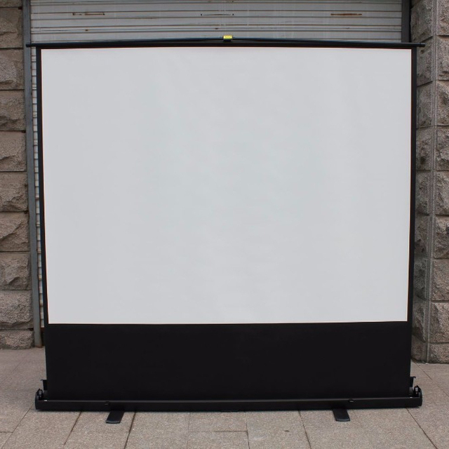 Floor Pull up 100" (4:3) Projection Screen Portable Mobile Screen School Education Home Cinema
