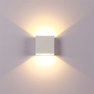 Lámpara de <span class=keywords><strong>Pared</strong></span> LED de 6W para Interiores, Aplique de <span class=keywords><strong>Pared</strong></span> Decorativo de Aluminio con Iluminación Superior e Inferior, Lámpara de <span class=keywords><strong>Pared</strong></span> LED para Dormitorio, Iluminación Impermeable - Product Image 2