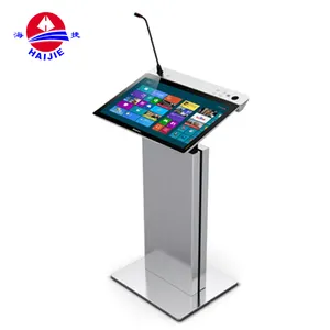 Wholesale Professional Digital Lectern Commercial Use Digital Podium With 4 Wheels