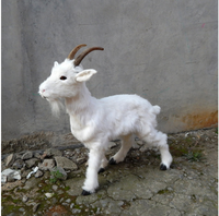 Estatua de Oveja de Peluche de Lujo Moderna para Interiores, Animal 3D de Piel Real para Decoración del Hogar, Jardín, Año Nuevo, Navidad, Eid Aladha