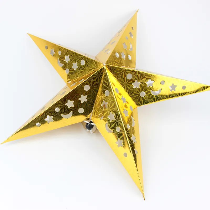 Paperjazz, oferta, fiesta de Navidad, decoración colgante para el hogar, estrella de papel con pentagrama hecha a mano