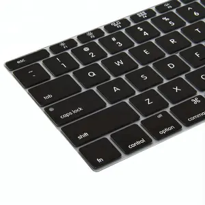 Película protetora ultrafina para teclado, tampa de teclado tpu de 0.1mm para o novo macbook 12 "retina, teclado de silicone uk