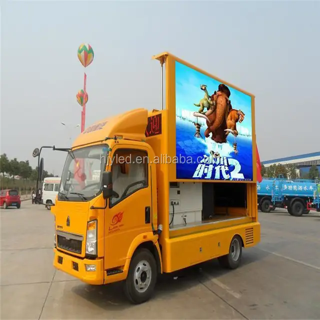 Performing stage propaganda car p8 LED full color display outdoor road show