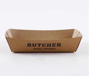 <span class=keywords><strong>Caja</strong></span> de embalaje personalizada para llevar, bote para pan, perritos calientes, diferentes tipos de bandeja de papel Kraft para perros calientes - Product Image 2