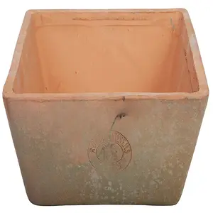 Vaso quadrado de cerâmica feito à mão, venda quente