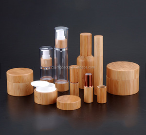 30g 50g amber clear black glass cream jar cosmetic jars with silver lid lip balm container glass jar with bamboo plastic lid