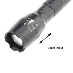 Яркий свет Zoom able Focus портативный алюминиевый перезаряжаемый светодиодный фонарь