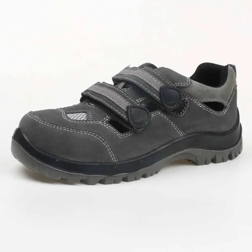 Bayan moda workshoes goodyear welted inşaat deri çelik ayak yüksek kesim liberty endüstriyel lee yaz sandalet güvenlik ayakkabıları