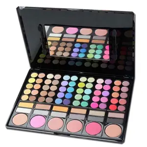 Multifunctional cheap cosmetics private label OEM 78 color contour makeup eyeshadow palette made in China