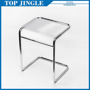 Taburete individual pequeño de forma cuadrada con línea elástica de PVC - Product Image 4