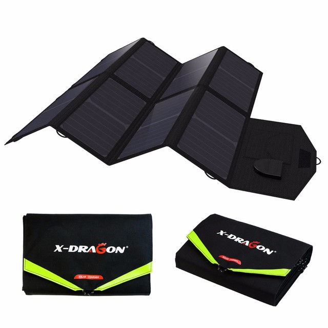 Sunpower 40W 60W 80W 100W 120W 130W Foldable Solar Panel Charger for Mobile Phone,Laptop Double Output