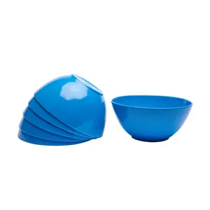 Cuenco de melamina para cereales, recipiente para alimentos de uso diario, seguro, color azul, 6 pulgadas