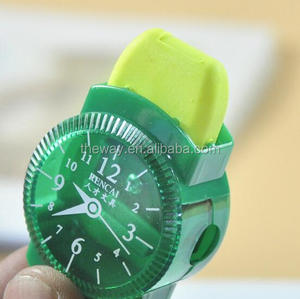 Fancy jam tangan pensil wajah, rautan pensil dengan penghapus dan kuas 3 in 1 hadiah yang bagus untuk anak-anak - Product Image 3