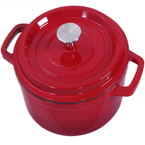 Casserole d'ustensiles de cuisine durable <span class=keywords><strong>en</strong></span> <span class=keywords><strong>fonte</strong></span> émaillée à double oreille conçue sur mesure pour la soupe et le ragoût à usage domestique - Product Image 2