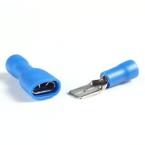 Mới nhất 6.3mm màu xanh phụ nữ hoàn toàn cách nhiệt điện kết nối spade uốn thiết bị đầu cuối - Product Image 5