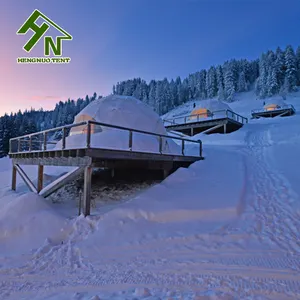 Tienda de Casa de cúpula geodésica a prueba de nieve iglú de bola de media <span class=keywords><strong>Esfera</strong></span> de alta calidad a la venta con precio de fábrica - Product Image 3