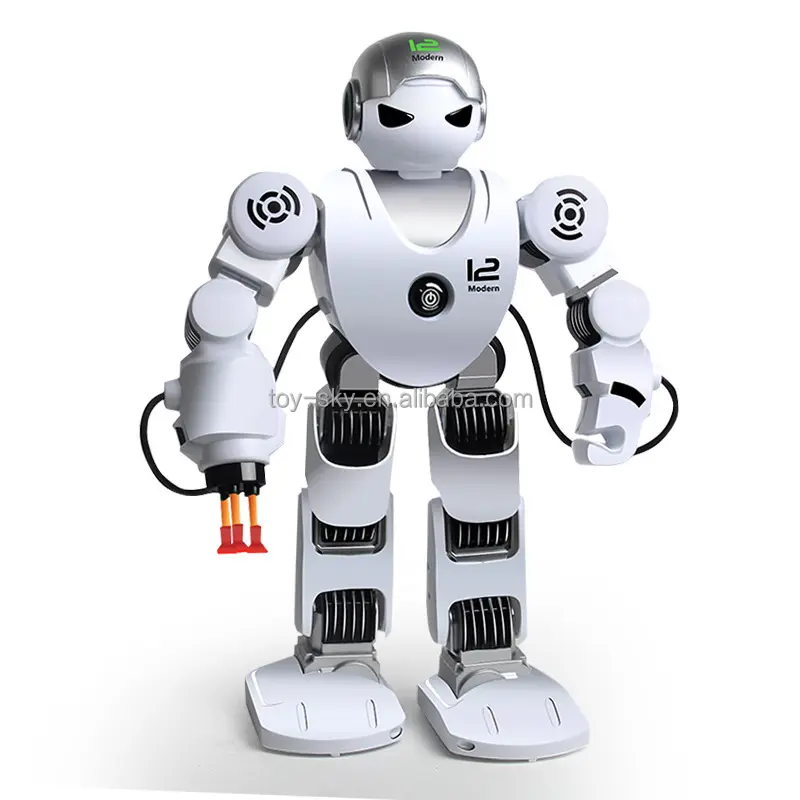 Robotime — Robot Intelligent K2 avec télécommande, 2.4G, avec fonction de rotation des bras de danse, tir, musique