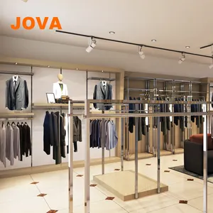 Retail Wooden Cloth Display Store Interior Decoration Garment Small Retail Shop Design