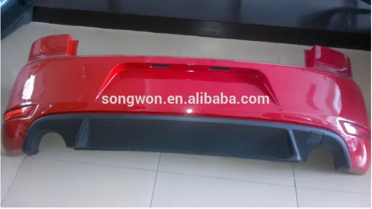 Modification parts for vw golf 6 GTI style PP materail back bumper